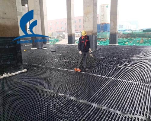 排水板+土工布到达北京工地